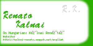 renato kalnai business card